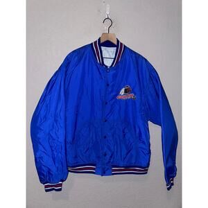 Vintage Guerrero Active Wear Native American Blue Bomber Jacket VTG 44